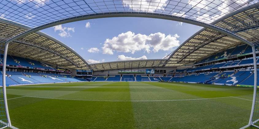Brighton and Hove Albion v Norwich City Premier League 02 04 2022. General view of the American Express Community Stadium ahead of the Premier League match between Brighton and Hove Albion and Norwich City at the American Express Community Stadium, Brighton and Hove, England on 2 April 2022. Brighton and Hove American Express Community Stadium East Sussex England Editorial use only DataCo restrictions apply See www.football-dataco.com , Copyright: xJanexStokesx PSI-14976-0003