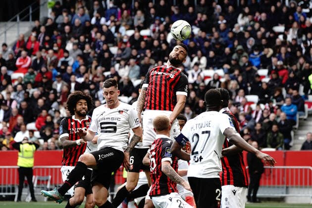Andy Delort (OGC Nice) FOOTBALL : OGC Nice vs Rennes - Ligue 1 Uber Eats - Nice - 02 04 2022 NorbertScanella Panoramic 