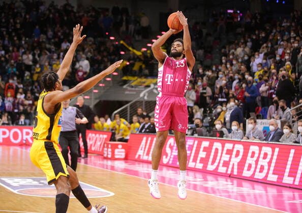 Javontae Hawkins Telekom Baskets Bonn vs MHP RIESEN Ludwigsburg easyCredit BBL 1 Bundesliga , 2021 2022 season , Main round 28 matchday