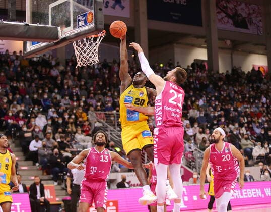 Telekom Baskets Bonn vs Rawle Alkins MHP RIESEN Ludwigsburg easyCredit BBL 1 Bundesliga , 2021 2022 season , Main round 28 matchday