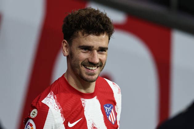 April 2, 2022, MADRID, MADRID, SPAIN: Antoine Griezmann of Atletico de Madrid smiles during the spanish league, La Liga Santander, football match played between Atletico de Madrid and Deportivo Alaves at Wanda Metropolitano stadium on april 02, 2022, in Madrid, Spain. MADRID SPAIN - ZUMAa181 20220402_zaa_a181_062 Copyright: xOscarxJ.xBarrosox