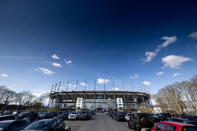 Hamburg, 2 April 2022 Football, 2 Bundesliga 2021 22, Hamburger SV SC Paderborn 07 Overview of Hamburg Volksparkstadion, home ground of HSV DFL REGULATIONS PROHIBIT ANY USE OF PHOTOGRAPHS AS IMAGE SEQUENCES AND OR QUASI VIDEO