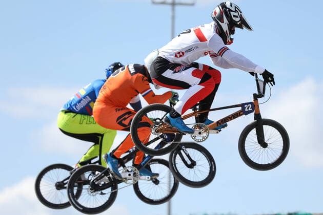 Bilder des Jahres 2022, Sport 04 April Sport Themen der Woche KW13 Sport Bilder des Tages April 3, 2022, Verona, Veneto, Italy: ROSS CULLEN of Great Britain 22 competes in the BMX Racing Elite of the UEC European Cup at the BMX Olympic Arena on April 3rd 2022 in Verona, Italy Verona Italy - ZUMAc179 20220403_zep_c179_044 Copyright: xMickaelxChavetx