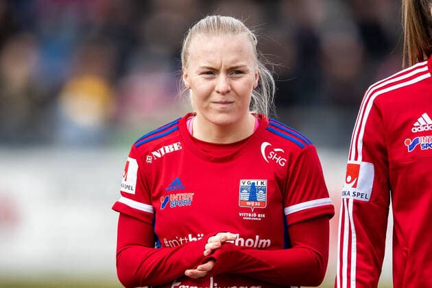 220403 Vittsjös Jutta Rantala during the football match in the Damallsvenskan between Vittsjö and FC Rosengard on April 3, 2022 in Vittsjö,  Copyright: MATHILDAxAHLBERG BB220403BB738