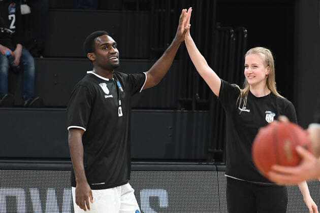 Basketball I Men I 2021 2022 season I Eurocup I 13 matchday I Hamburg Towers Lietkabelis Panevezys I 04 04 2022 Osaro Rich 6, Hamburg Towers Hamburg edel optics de Arena Hamburg Germany Copyright: xLobeca AndreasxHannigx
