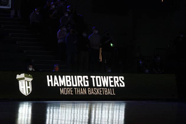 Basketball I Men I Season 2021 2022 I Eurocup I 13 Matchday I Hamburg Towers Lietkabelis Panevezys I 04 04 2022 Hamburg Towers Hamburg edel optics de Arena Hamburg Germany Copyright: xLobeca AndreasxHannigx