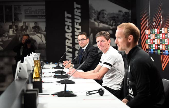 Football, EL, Eintracht Frankfurt, Press conference