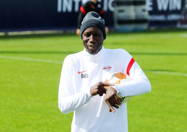 Europa League RB Leipzig training 06 04 2022 Leipzig, 06 04 2022, RBL training center, Europa League , RB Leipzig final training the day before RBL v Atalanta Bergamo , In the picture team coach Babacar N Diaye RB Leipzig , Picture Point