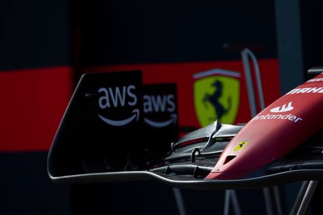 April 6, 2022, Melbourne, Victoria, Australia: Nose cones of the Ferrari F1 Team cars in pit lane during preparations for the 2022 Australian Grand Prix at the Albert Park Grand Prix circuit. Melbourne Australia - ZUMAs197 20220406_zaa_s197_113 Copyright: xGeorgexHitchensx
