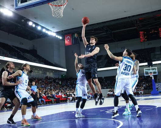 Turk Telekom vs Hamburg Towers Eurocup match in Ankara, Turkey, on 6 April 2022. ( Copyright: MuhammedxAlixYahsix-xDepoxPhotos 17487818