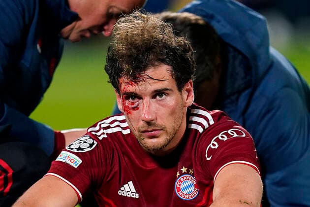 Bilder des Jahres 2022, Sport 04 April Sport Themen der Woche KW14 Sport Bilder des Tages ESP: Villarreal CF - Bayern Munich. UEFA Champions League Leon Goretgzxka of Bayern Munich during the UEFA Champions League match between Villarreal CF and Bayern Munich played at La Ceramica Stadium on April 6, 2022 in Villarreal, Spain. kpng Copyright: xSergioxRuizx xPRESSINPHOTOx PS_220406_073