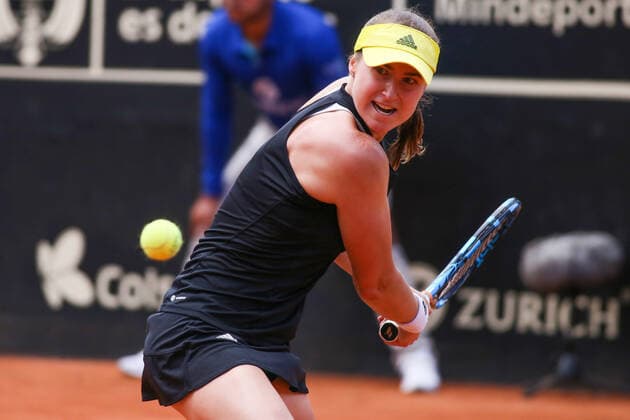 April 6, 2022, Bogota, Colombia: Rebecca Perterson of Sweden plays during the match against Tatjana Maria of Germany at the Copa Colsanitas WTA, Tennis Damen Tournament on April 6, 2022 in Bogota, Colombia. Bogota Colombia - ZUMAh147 20220406_zap_h147_012 Copyright: xDanielxGarzonxHerazox