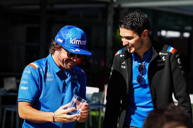 ALONSO Fernando (spa), Alpine F1 Team A522, OCON Esteban (fra), Alpine F1 Team A522, portrait during the Formula 1 Heineken Australian Grand Prix 2022, 3rd round of the 2022 FIA Formula One World Championship, WM, Weltmeisterschaft on the Albert Park Circuit, from April 8 to 10, 2022 in Melbourne, Australia - F1 - AUSTRALIAN GRAND PRIX 2022 DPPI Panoramic 20220407_GOOD3799