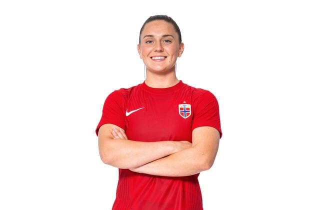 220407 Vilde Boe Risa of the Norwegian womens national football team poses for a portrait on April 4, 2022 in Oslo Photo Vegard Grott BILDBYRAN kod VG VG0262 bbeng fotball fotboll football norway norway a kvinnor portrett porträtt portraits dam,  Copyright: VEGARDxGRoTT BB220407VG228