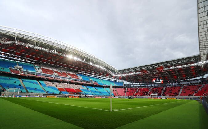 RB Leipzig Bergamo 07 04 2022 Leipzig, 07 04 2022, Red Bull Arena, Football, UEFA Europa League, Quarterfinals , RB Leipzig GER vs Atalanta Bergamo ITA , In picture stadium overview of leipziger Arena , UEFA regulations prohibit any use of photographs as image sequences and or quasi video , Picture Point