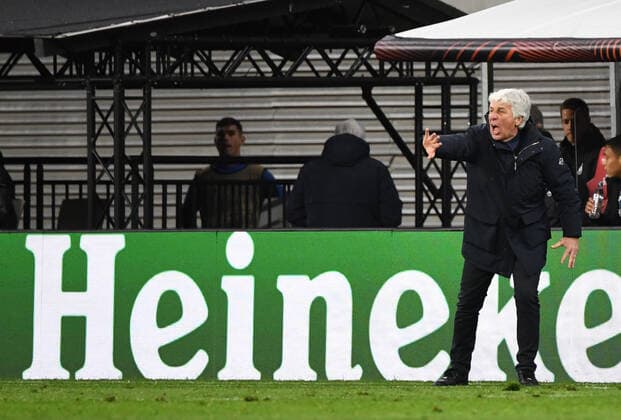 Football, Men, 2021 2022 season, Europa League quarterfinals, first leg , RB Leipzig Atalanta Bergamo, Gian Piero Gasperini Atalanta Bergamo , 07 04 2022, Copyright: xSebastianxRäppoldx xMatthiasxKochx