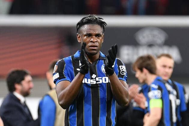 Duvan Zapata Atalanta Bergamo , RB Leipzig vs Atalanta Bergamo, Football, Europa League, 07 04 2022 DFB DFL REGULATIONS PROHIBIT ANY USE OF PHOTOGRAPHS AS IMAGE SEQUENCES AND OR QUASI VIDEO RB Leipzig vs Atalanta Bergamo, Football, Europa League, 07 04 2022 Leipzig Copyright: xBertxHarzer xEibner-Pressefotox