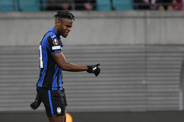 Duvan Zapata Atalanta Bergamo frustrated, RB Leipzig vs Atalanta Bergamo, Football, Europa League, 07 04 2022 DFB DFL REGULATES PROHIBIT ANY USE OF PHOTOGRAPHS AS IMAGE SEQUENCES AND OR QUASI VIDEO RB Leipzig vs Atalanta Bergamo, Football, Europa League, 07 04 2022 Leipzig Copyright: xBertxHarzer xEibner-Pressefotox