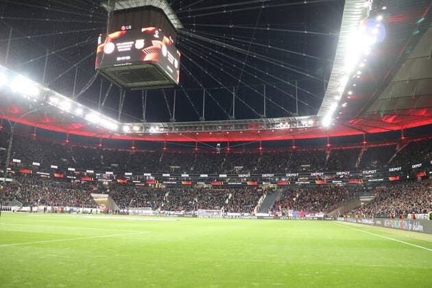 Sold out stadium against Barcelona Frankfurt 07 04 2022 Eintracht Frankfurt vs FC Barcelona, UEFA Europa League, quarterfinals, first leg