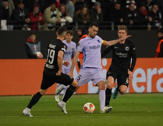 Germany, Frankfurt, 07 04 2022, Deutsche Bank Park, Eintracht Frankfurt v FC Barcelona UEFA Champions League quarter final, Rafael Borre Frankfurt Photo EU Images Frankfurt Deutsche Bank Park Hessen Germany  eu-images-506