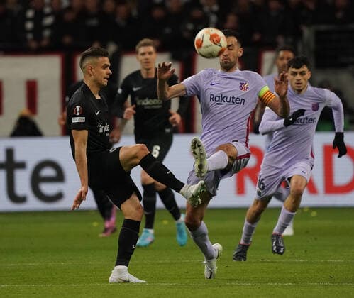 Germany, Frankfurt, 07 04 2022, Deutsche Bank Park, Eintracht Frankfurt v FC Barcelona UEFA Champions League quarter final, Rafael Borre Frankfurt Photo EU Images Frankfurt Deutsche Bank Park Hessen Germany  eu-images-506