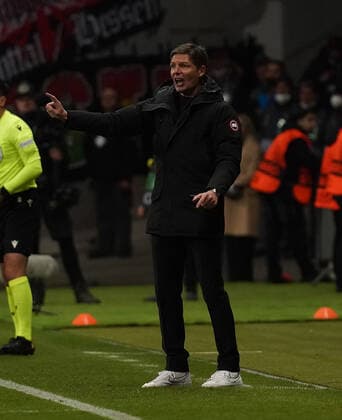 Germany, Frankfurt, 07 04 2022, Deutsche Bank Park, Eintracht Frankfurt v FC Barcelona UEFA Champions League quarterfinals, coach Oliver Glasner Frankfurt Photo EU Images Frankfurt Deutsche Bank Park Hessen Germany  eu-images-506