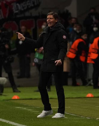 Germany, Frankfurt, 07 04 2022, Deutsche Bank Park, Eintracht Frankfurt v FC Barcelona UEFA Champions League quarterfinals, coach Oliver Glasner Frankfurt Photo EU Images Frankfurt Deutsche Bank Park Hessen Germany  eu-images-506