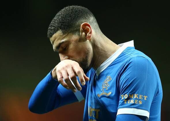 Mandatory Credit: Photo by Michael Zemanek Shutterstock (12885087ac) Leon Balogun of Rangers reacts Braga v Rangers, UEFA Europa League, Quarter Final, First Leg, Football, Estadio Municipal de Braga, Braga, Portugal - 07 Apr 2022 EDITORIAL USE ONLY No use with unauthorised audio, video, data, fixture lists, club league logos or live services. Online in-match use limited to 120 images, no video emulation. No use in betting, games or single club league player publications. Braga v Rangers, UEFA Europa League, Quarter Final, First Leg, Football, Estadio Municipal de Braga, Braga, Portugal - 07 Apr 2022 EDITORIAL USE ONLY No use with unauthorised audio, video, data, fixture lists, club league logos or live services. Online in-match use limited to 120 images, no video emulation. No use in betting, games or single club league player publications.  Copyright: xMichaelxZemanek Shutterstockx 12885087ac
