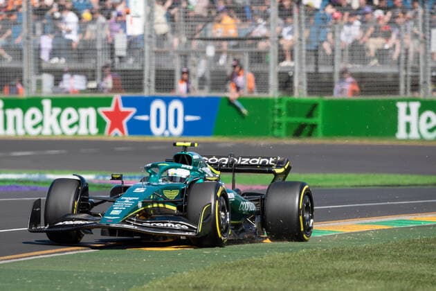 MELBOURNE, AUSTRALIA - APRIL 08: Sebastian Vettel (5) of Germany and Aston Martin Aramco Cognizant F1 Team during the Australian Formula One Grand Prix at Albert Park on April 08, 2022 in Melbourne, Australia. (Photo by Steven Markham Icon Sportswire) AUTO: APR 08 F1 - Australian Grand Prix Icon22040807691
