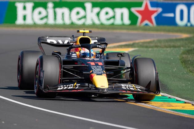 MELBOURNE, AUSTRALIA - APRIL 08: Sergio Perez (11) of Mexico and Oracle Red Bull Racing during the Australian Formula One Grand Prix at Albert Park on April 08, 2022 in Melbourne, Australia. (Photo by Steven Markham Icon Sportswire) AUTO: APR 08 F1 - Australian Grand Prix Icon22040812591