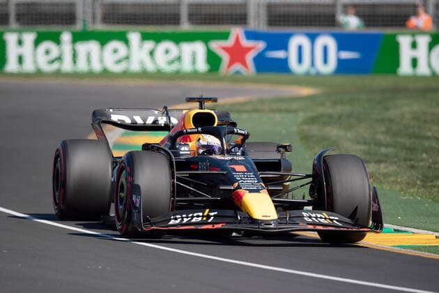 MELBOURNE, AUSTRALIA - APRIL 08: Max Verstappen (1) of Netherlands and Oracle Red Bull Racing during the Australian Formula One Grand Prix at Albert Park on April 08, 2022 in Melbourne, Australia. (Photo by Steven Markham Icon Sportswire) AUTO: APR 08 F1 - Australian Grand Prix Icon22040812861