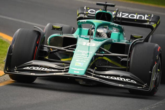 AUSTRALIAN F1 GRAND PRIX, Lance Stroll of Aston Martin Racing in action during practice session one on day two of the Formula 1 Australian Grand Prix 2022 at the Albert Park Grand Prix Circuit in Melbourne, Friday, April 8, 2022. ( NO ARCHIVING, EDITORIAL USE ONLY, NO USE IN BOOKS WITHOUT CONSENT MELBOURNE VIC AUSTRALIA  Copyright: xJAMESxROSSx 20220408001644909231