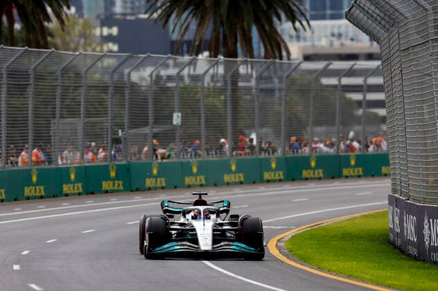 63 George Russell GBR, Mercedes AMG Petronas F1 Team , F1 Grand Prix of Australia at Melbourne Grand Prix Circuit on April 8, 2022 in Melbourne, Australia Photo by HOCH ZWEI Melbourne Australia