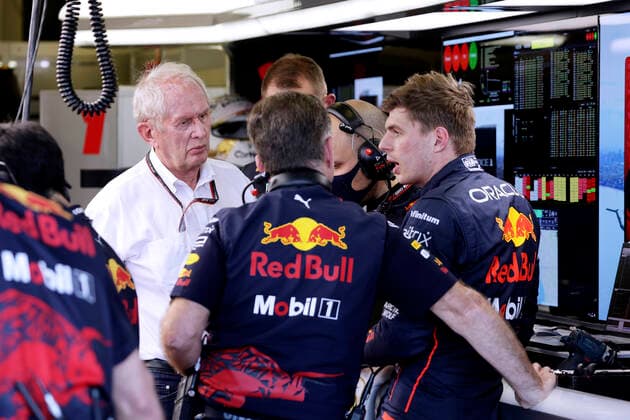 VERSTAPPEN Max F1 Team Red Bull Racing with CEO MARKO Helmut FIA F1 season 2022 GP 2022 Melbourne Australia on 08 04 2022 in Melbourne Copyright: xJerryxAndrex