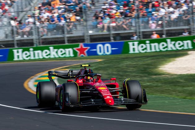 Carlos Sainz Junior ESP, Scuderia Ferrari 55 , AUS, Formula 1 Australian Grand Prix, Albert Park Circuit Melbourne, Free Practice, 08 04 2022 AUS, Formula 1 Australian Grand Prix, Albert Park Circuit Melbourne, Free Practice, 08 04 2022 Melbourne Copyright: xEibner Memmlerx EP_MMR