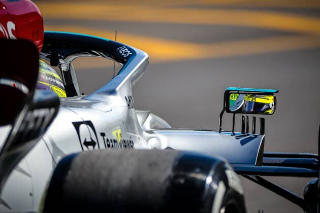 April 8, 2022, Melbourne, Victoria, Australia: MELBOURNE, AUSTRALIA - APRIL 8: Lewis Hamilton of Mercedes-AMG Petronas F1 Team hits the track in 1st practice at the 2022 Australian Formula 1 Grand Prix on 8th April 2022 Melbourne Australia - ZUMAp121 20220408_zsp_p121_008 Copyright: xChrisxPutnamx