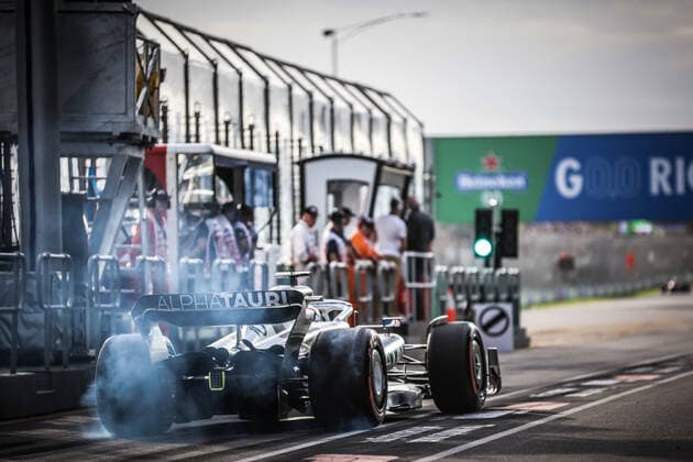 April 8, 2022, Melbourne, Victoria, Australia: MELBOURNE, AUSTRALIA - APRIL 8: Scuderia AlphaTauri during second practice at the 2022 Australian Grand Prix Melbourne Australia - ZUMAp121 20220408_zsp_p121_033 Copyright: xChrisxPutnamx