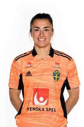 220405 Goalkeeper Zecira Musovic during a portrait photo shoot with the Swedish womens national football team on April 5, 2022 in Gothenburg,  Copyright: CARLxSANDIN BB220405CS068