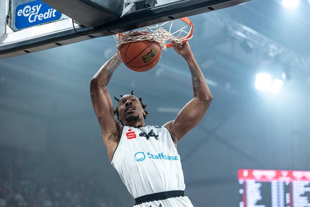Darion Atkins Niners Chemnitz, 44 , Brose Bamberg vs Niners Chemnitz, Basketball, easyCredit BBL, 29 Matchday, 08 04 2022 Brose Bamberg vs Niners Chemnitz, Basketball, easyCredit BBL, 29 Matchday, 08 04 2022 Bamberg Copyright: xEIBNER GuenerxSantemizx EP_GSZ