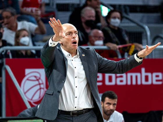 Rodrigo Pastore Niners Chemnitz, coach , single picture, single photo, portrait, portraet, Brose Bamberg vs Niners Chemnitz, basketball, easyCredit BBL, 29 matchday, 08 04 2022 Brose Bamberg vs Niners Chemnitz, basketball, easyCredit BBL, 29 matchday, 08 04 2022 Bamberg Copyright: xEIBNER GuenerxSantemizx EP_GSZ