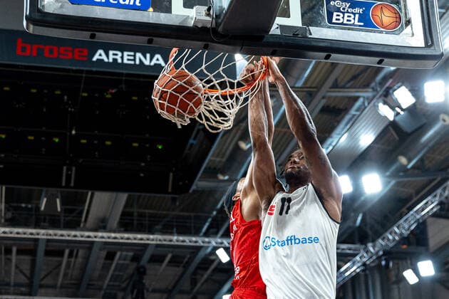 Isiaha Mike Niners Chemnitz, 11 , Brose Bamberg vs Niners Chemnitz, basketball, easyCredit BBL, 29 match day, 08 04 2022 Brose Bamberg vs Niners Chemnitz, basketball, easyCredit BBL, 29 match day, 08 04 2022 Bamberg Copyright: xEIBNER GuenerxSantemizx EP_GSZ
