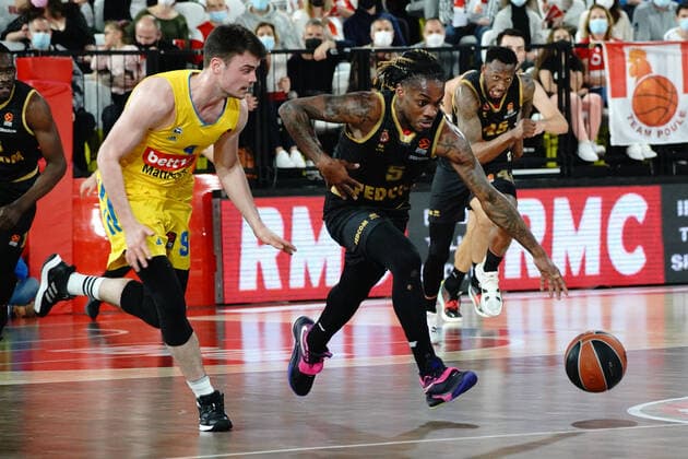 Paris Lee (AS Monaco) BASKETBALL : Monaco vs Alba Berlin - Euroleague - Monaco - 08 04 2022 NorbertScanella Panoramic 