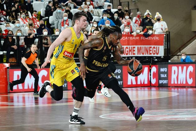 Paris Lee (AS Monaco) BASKETBALL : Monaco vs Alba Berlin - Euroleague - Monaco - 08 04 2022 NorbertScanella Panoramic 