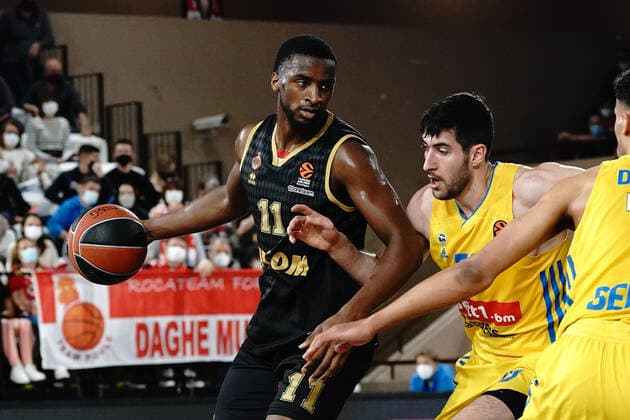 Alpha Diallo (AS Monaco) BASKETBALL : Monaco vs Alba Berlin - Euroleague - Monaco - 08 04 2022 NorbertScanella Panoramic 