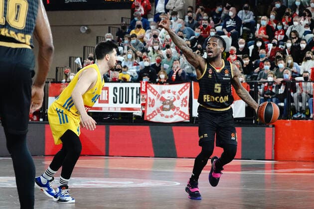 Paris Lee (AS Monaco) BASKETBALL : Monaco vs Alba Berlin - Euroleague - Monaco - 08 04 2022 NorbertScanella Panoramic 