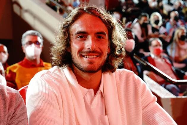 Stefanos Tsitsipas BASKETBALL : Monaco vs Alba Berlin - Euroleague - Monaco - 08 04 2022 NorbertScanella Panoramic 