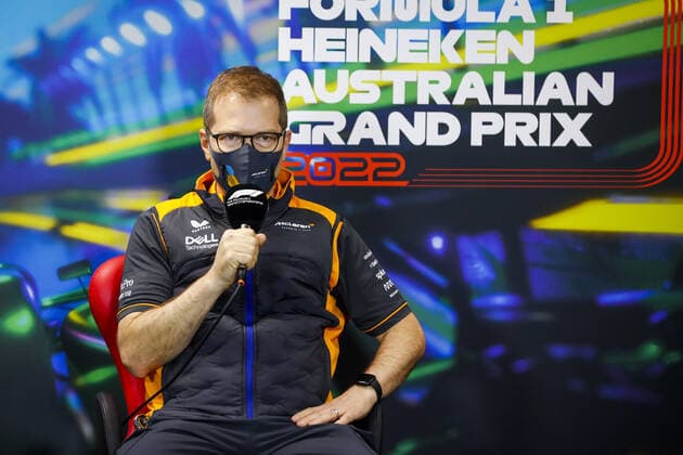 SEIDL Andreas, Team Principal of McLaren F1 Team, portrait, press conference, PK, Pressekonferenz during the Formula 1 Heineken Australian Grand Prix 2022, 3rd round of the 2022 FIA Formula One World Championship, WM, Weltmeisterschaft on the Albert Park Circuit, from April 8 to 10, 2022 in Melbourne, Australia - F1 - AUSTRALIAN GRAND PRIX 2022 DPPI Panoramic  00122008__V2_8669