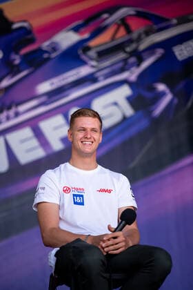 Mick Schumacher GER, Haas F1 Team 47 at Fan Zone Onterview, AUS, Formula 1 Australian Grand Prix, Albert Park Circuit Melbourne, Qualifying Day, 09 04 2022 AUS, Formula 1 Australian Grand Prix, Albert Park Circuit Melbourne, Qualifying Day, 09 04 2022 Copyright: xEibner Memmlerx EP_MMR