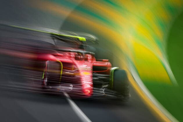 55 SAINZ Carlos (spa), Scuderia Ferrari F1-75, action during the Formula 1 Heineken Australian Grand Prix 2022, 3rd round of the 2022 FIA Formula One World Championship, WM, Weltmeisterschaft on the Albert Park Circuit, from April 8 to 10, 2022 in Melbourne, Australia - F1 - AUSTRALIAN GRAND PRIX 2022 DPPI Panoramic  20220409_G00D6956