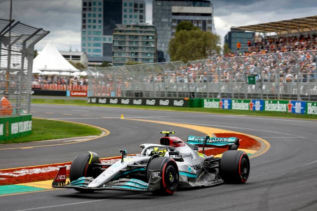 44 Lewis Hamilton GBR, Mercedes AMG Petronas F1 Team , F1 Grand Prix of Australia at Melbourne Grand Prix Circuit on April 9, 2022 in Melbourne, Australia Photo by HOCH ZWEI Melbourne Australia